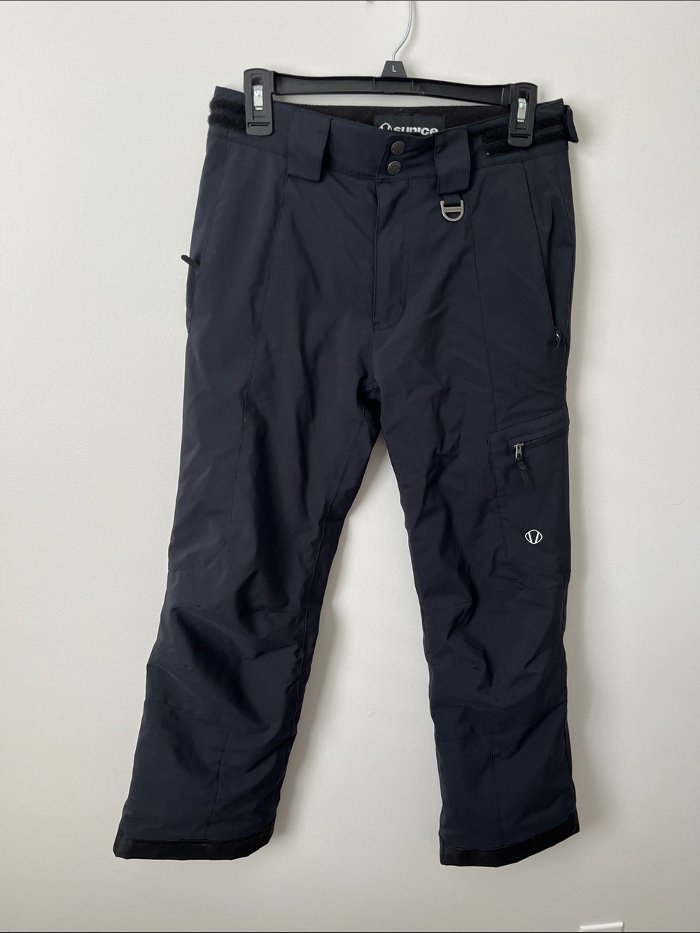 Sunice Black Kids Cargo Ski Pants with D-Ring